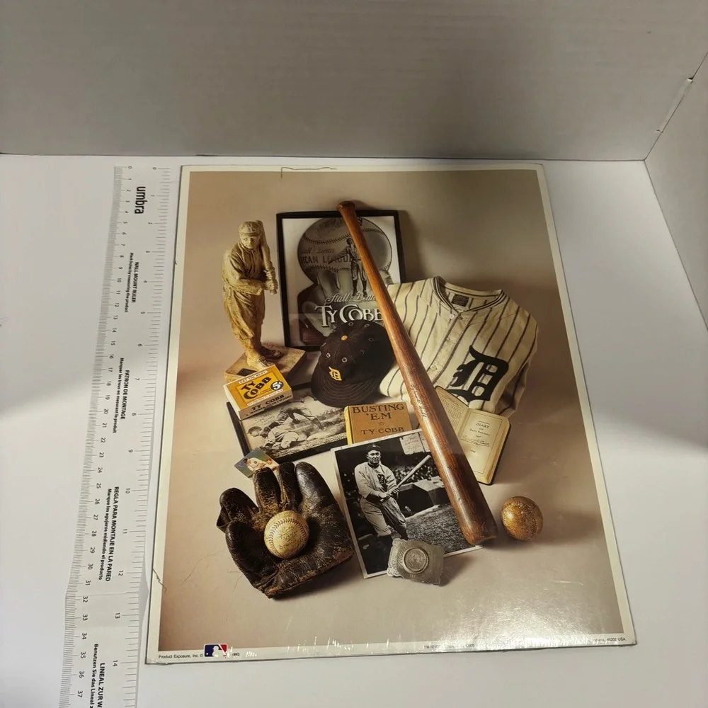 1993 NO.8 Ty Cobb -The Georgia Peach, Detroit Tigers 11”x14”First Edition Print.